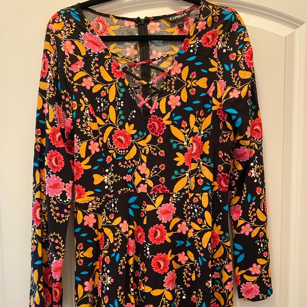 Multi-colored floral romper